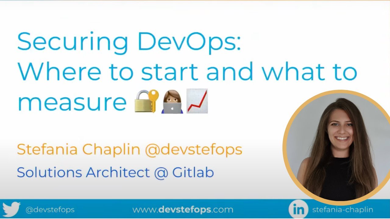OWASPLondon's tweet card. Securing DevOps: Where to Start and What to Measure? - Stefania...