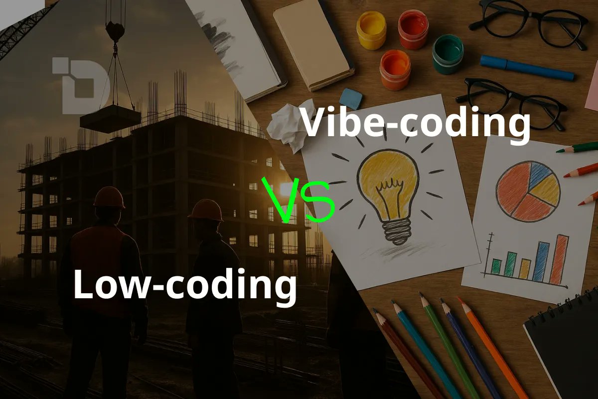 directual's tweet card. Two mindsets are clashing: the fast-flowing vibe-coding, where AI drives creativity, and the structured low-coding, where control and architecture matter. This article explores how to balance the two.
