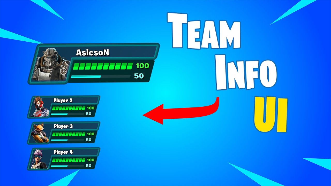 AsicsoN_UEFN's tweet card. Team Info Widget Done Properly - UEFN Tutorial