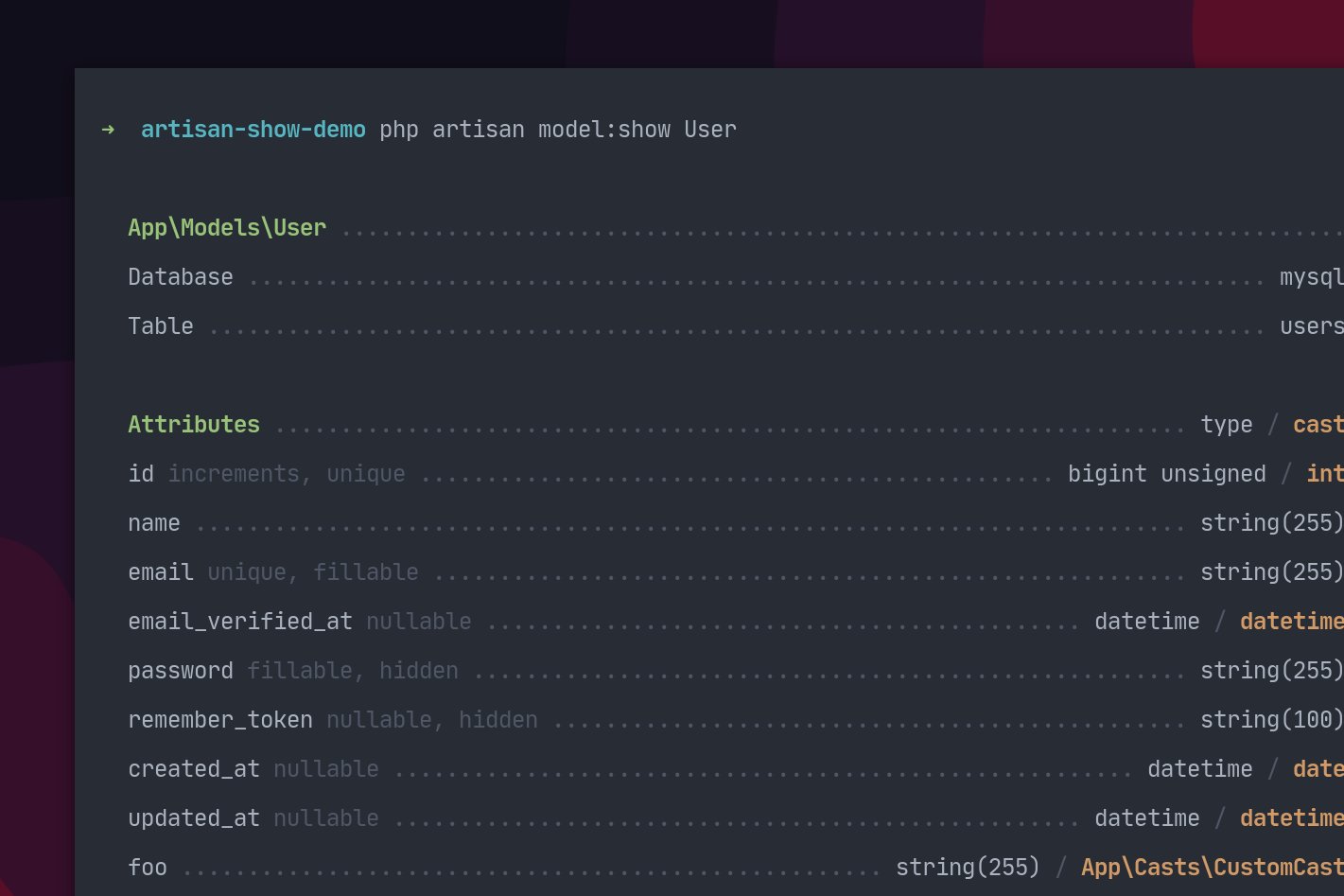 LaravelEloquent's tweet card. Following on from the recently introduced fresh new look for Artisan, we took some time to identify new Artisan commands to further improve the Laravel experien...