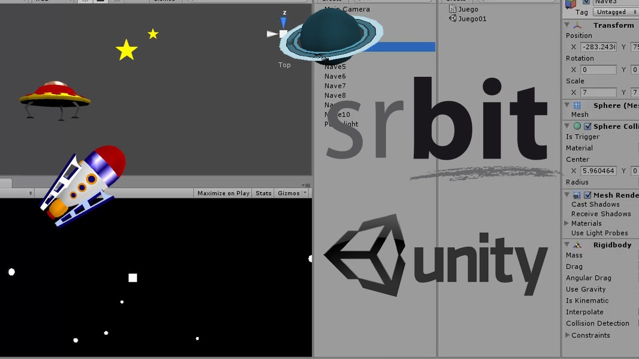 UnityEspanol's tweet card. Crear un videojuego simple con Unity - Cap. 4