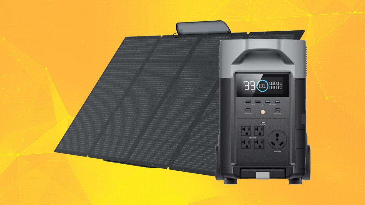 ZDNET's tweet card. The EcoFlow Solar Generator system includes a Delta Pro and 400W portable panels for $1,799.