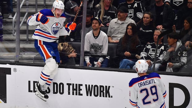 CSNPcollision's tweet card. Zach Hyman scored the overtime winner for the visiting Edmonton Oilers in a 5-4 win over the Los Angeles Kings to even their first-round playoff series at two wins apiece.