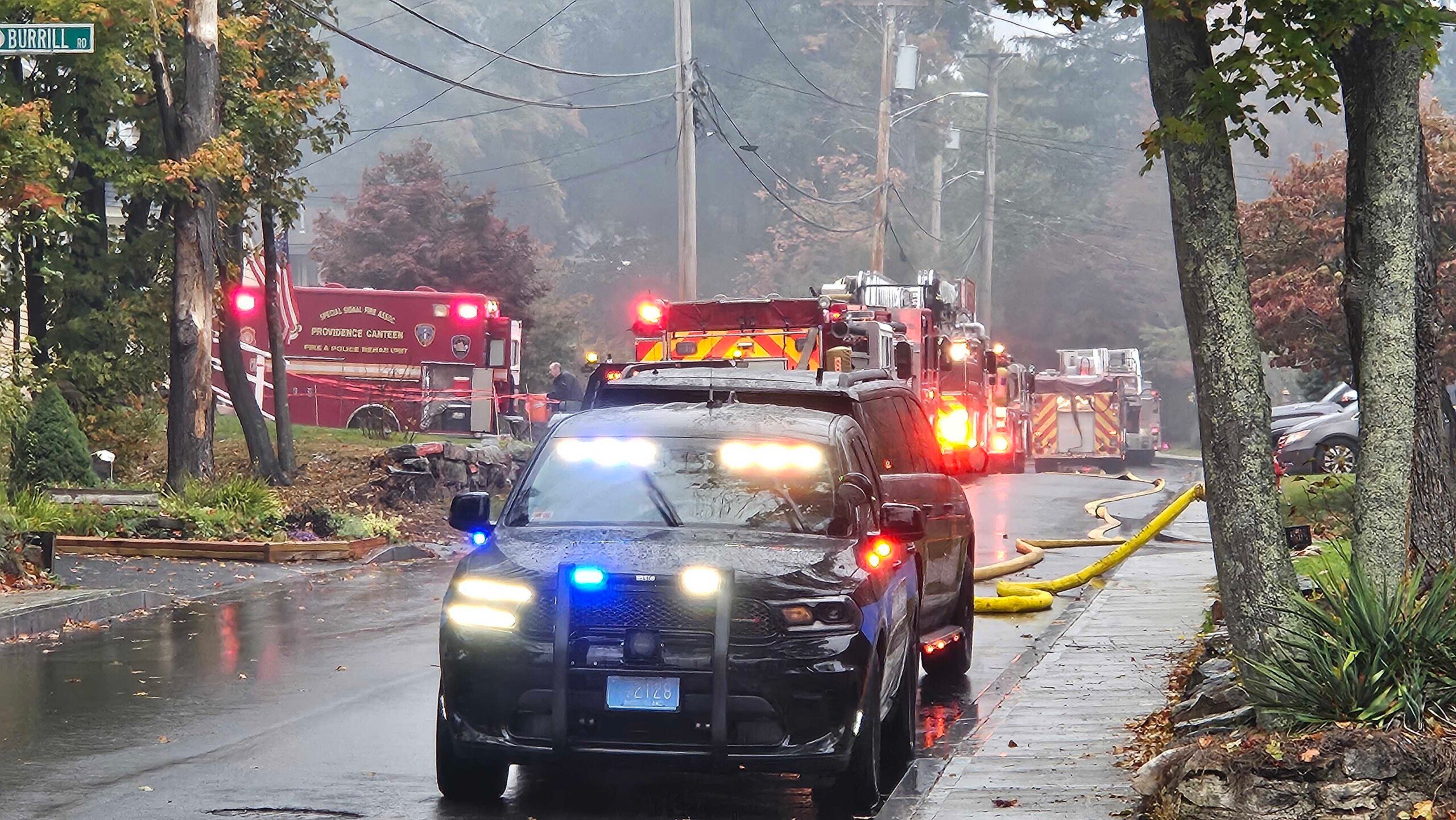 ABC6's tweet card. Firefighters respond to a fire in Burrillville on Oct. 12, 2025. (WLNE)BURRILLVILLE, R.I. (WLNE) — A large emergency responder presence was seen at a home in Burrillville that caught fire Sunday. The...