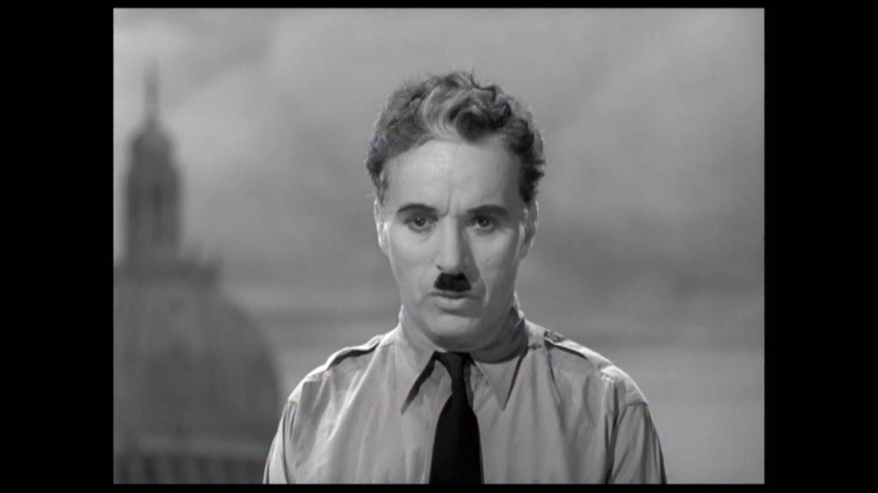 GrahamFisher7's tweet card. Charlie Chaplin - Final Speech from The Great Dictator