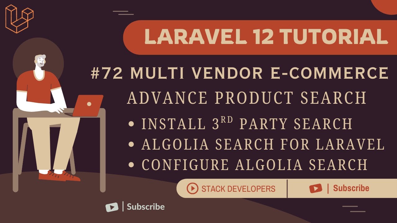 stacdevelopers's tweet card. Laravel 12 Tutorial #72 | Algolia Laravel | Algolia Search for...