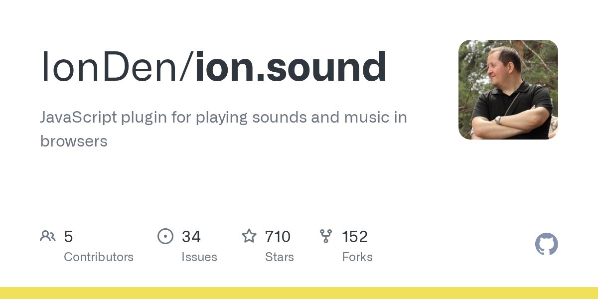 usejquery's tweet card. JavaScript plugin for playing sounds and music in browsers - IonDen/ion.sound