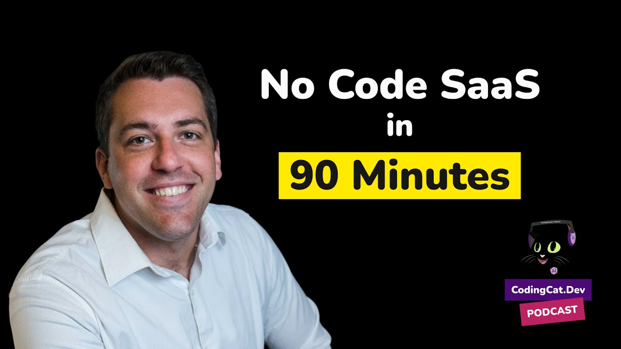 codercatdev's tweet card. Build a Custom No-Code App in 90 Minutes