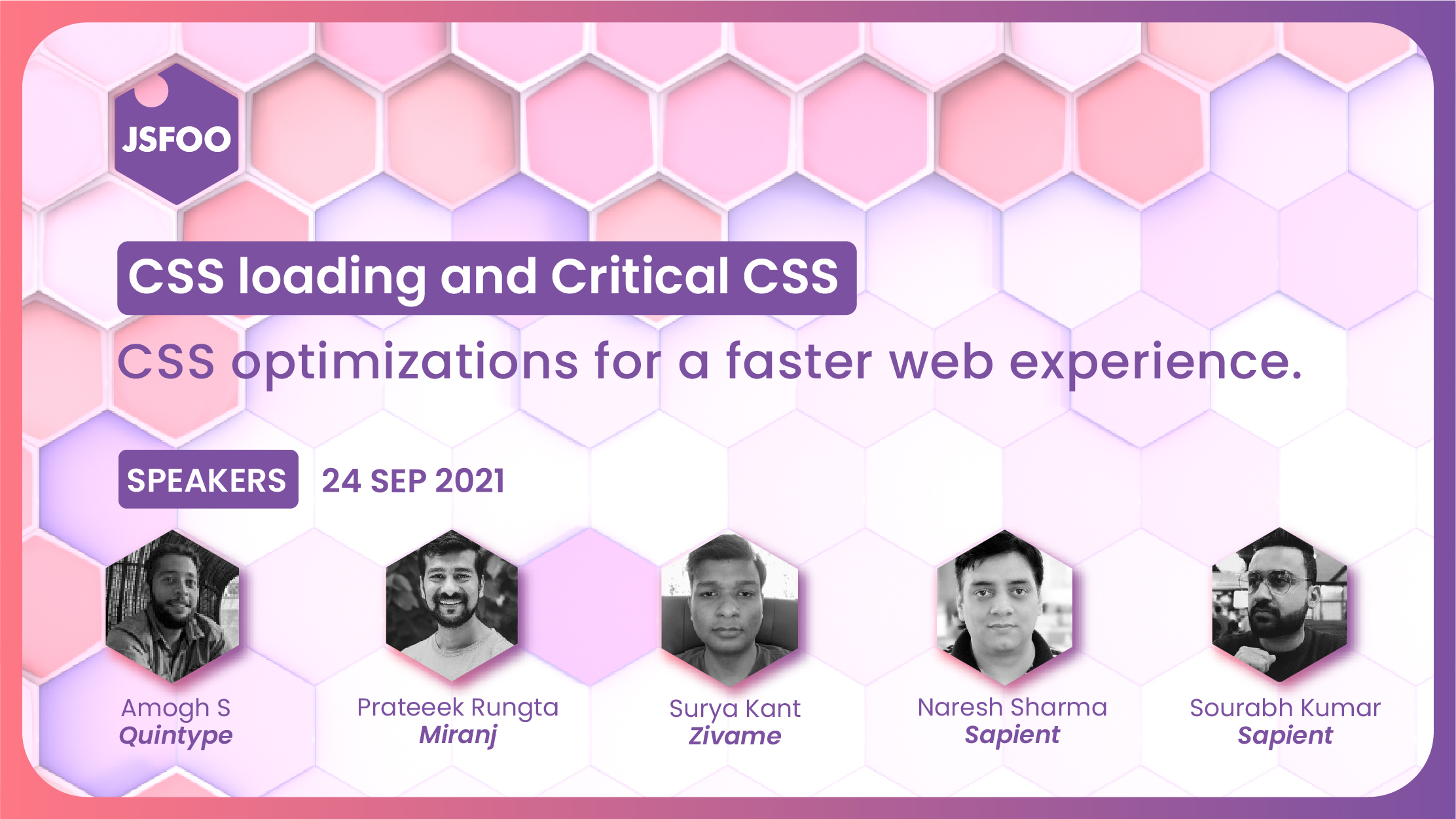 jsfoo's tweet card. Solving for CSS loading optimizations