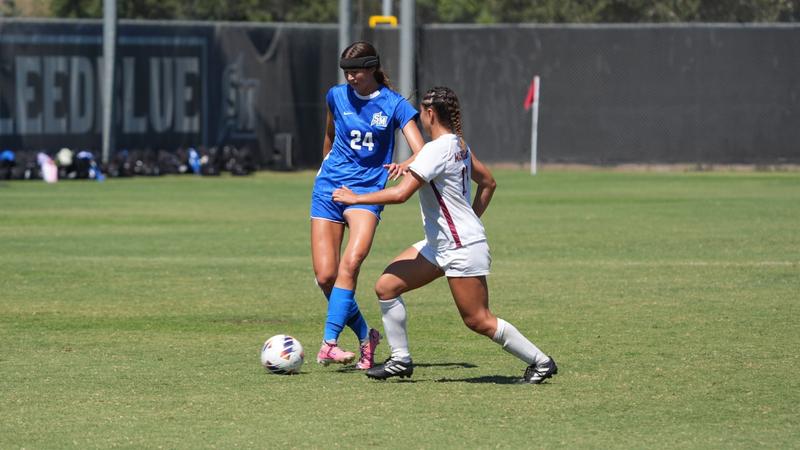 CSUSM_WSoc's tweet card. In its final non-conference match, the Cal State San Marcos women's soccer team (3-1-2) earned a 1-0 victory over Cal State San Bernardino (2-3-2) on Sunday afternoon at The Cage.