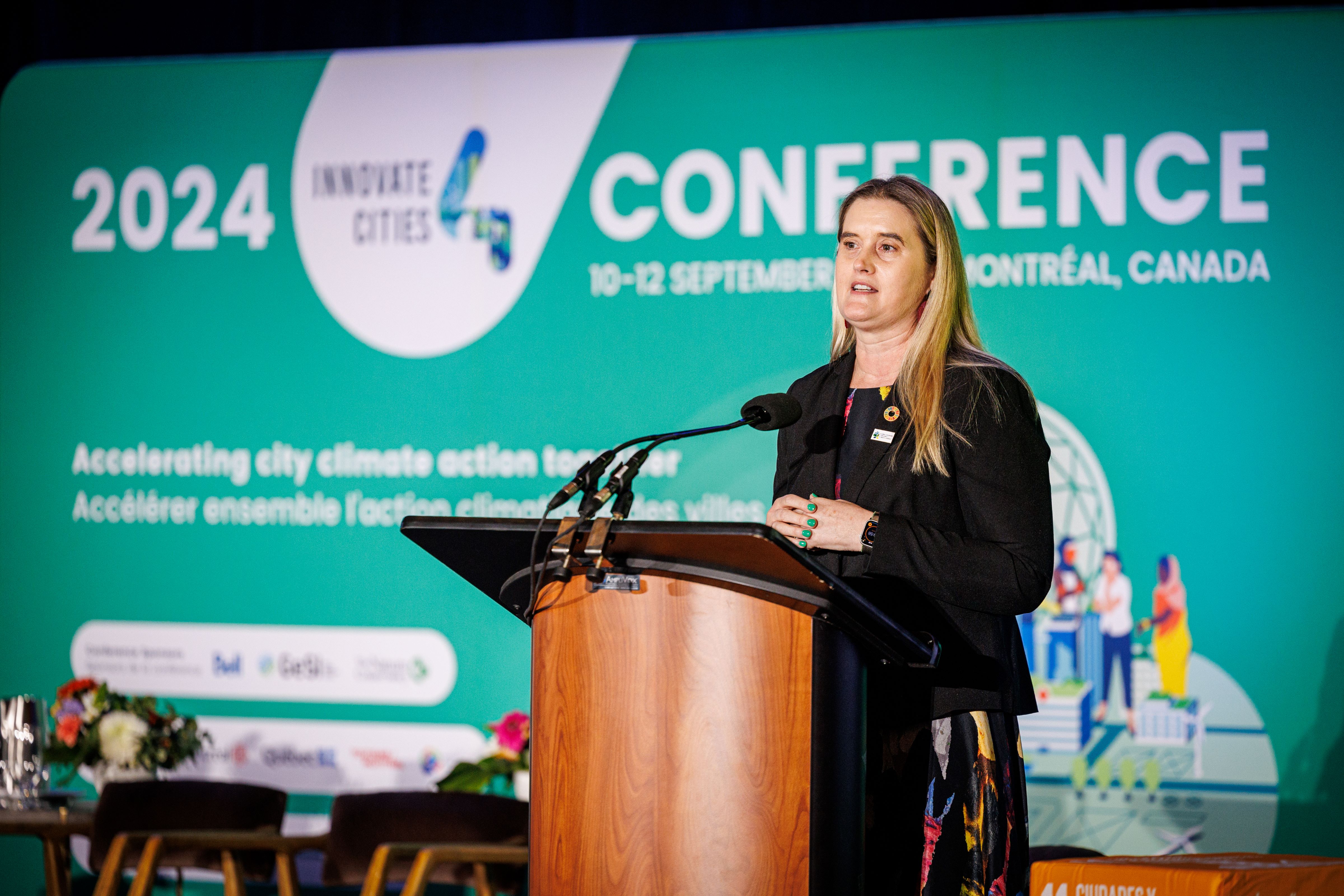 MCFunimelb's tweet card. Dr Cathy Oke named lead author for landmark IPCC report on climate change and cities
