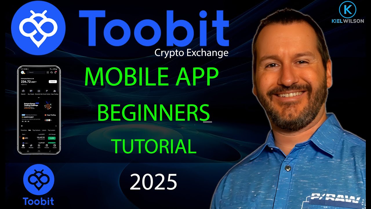 Toobit_official's tweet card. TOOBIT - MOBILE APP - BEGINNERS TUTORIAL 2025 - How to use the Toobit...