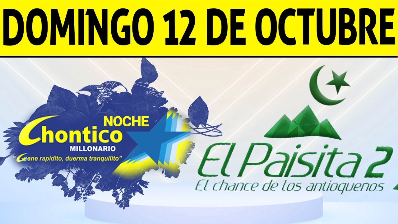 COL_RESULTADOS's tweet card. Resultados PAISITA y CHONTICO NOCHE del Domingo 12 de Octubre de 2025...