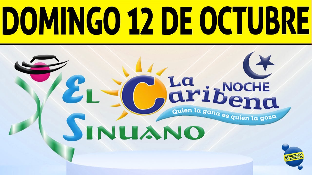 COL_RESULTADOS's tweet card. Resultados CARIBEÑA y SINUANO NOCHE del Domingo 12 de Octubre de 2025...