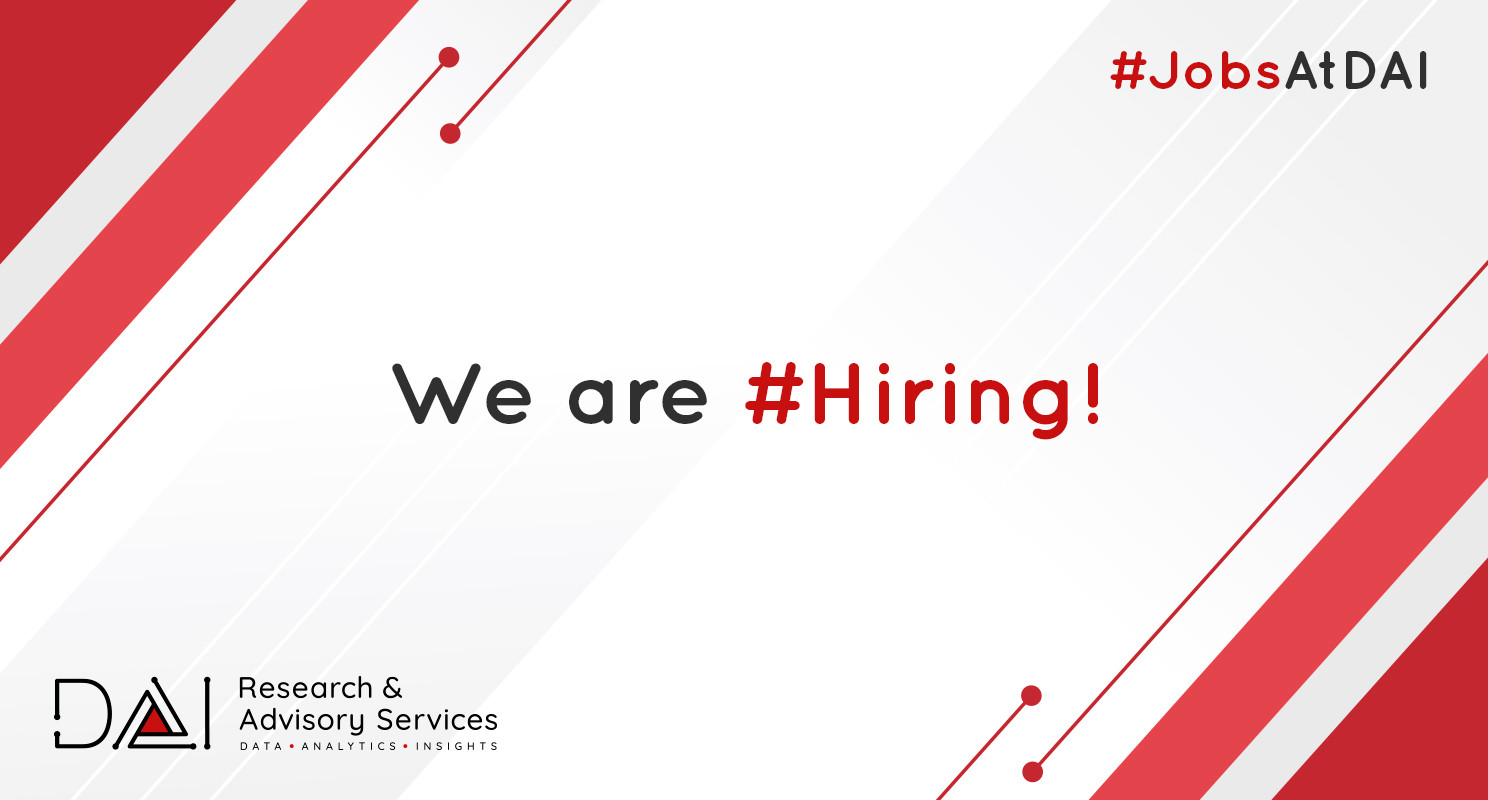 DaiResearch's tweet card. DAI is #Hiring! Click on the link to know more and apply now! Multiple job openings and career opportunities.
