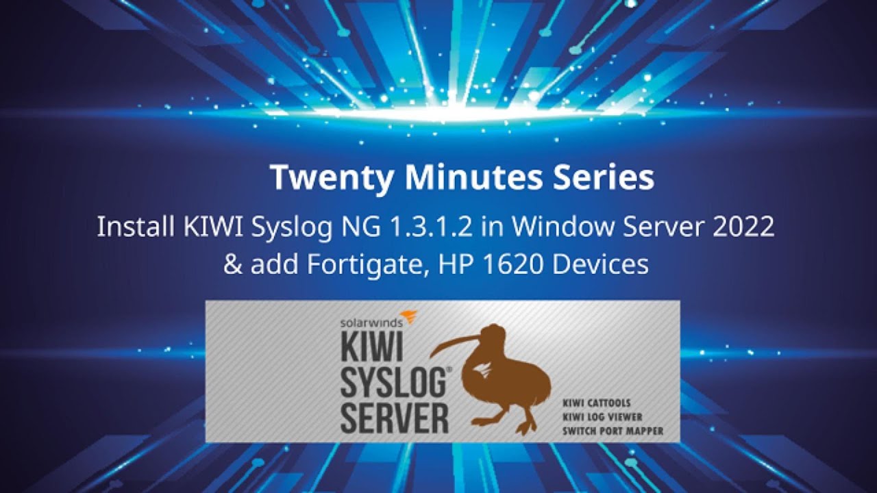 timwebdesignsrv's tweet card. Install KIWI Syslog NG 1.3.1.2 in Window Server 2022 & add Fortigate,...