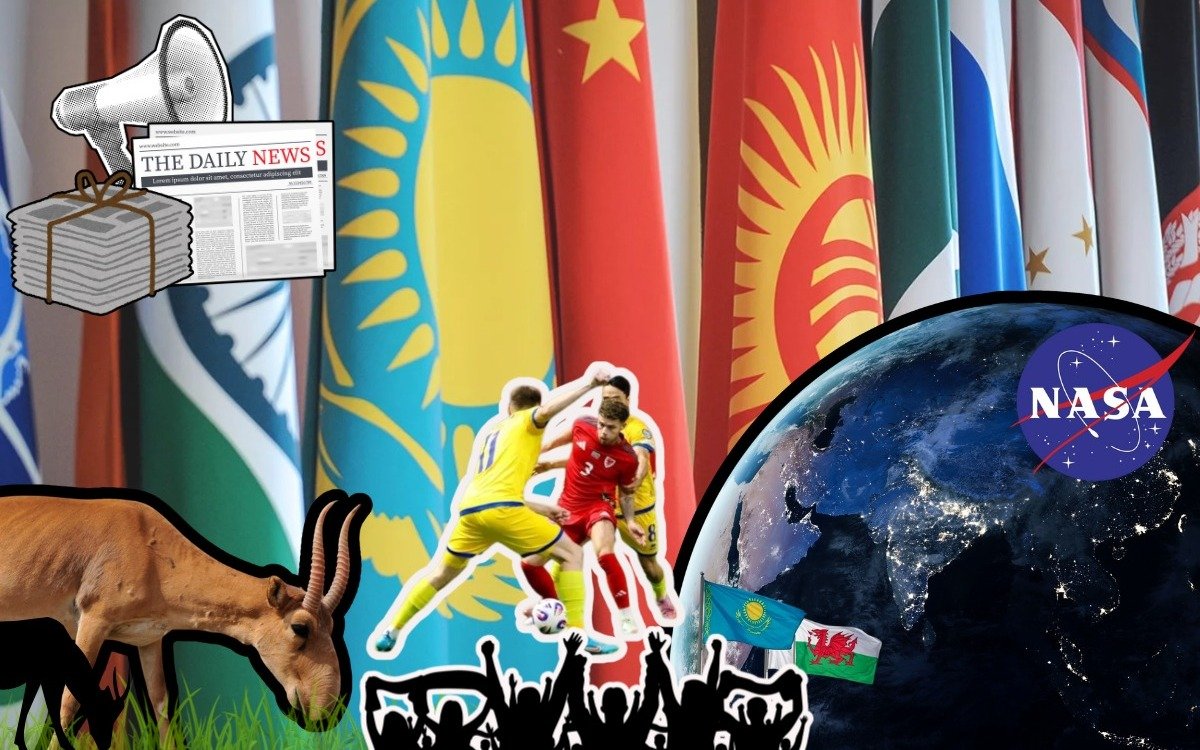 kazinform_eng's tweet card. Based on recent developments, including Kazakhstan strengthening cooperation with China through the SCO, NASA satellites capturing a rare geological movement in western Kazakhstan, and the extraord...