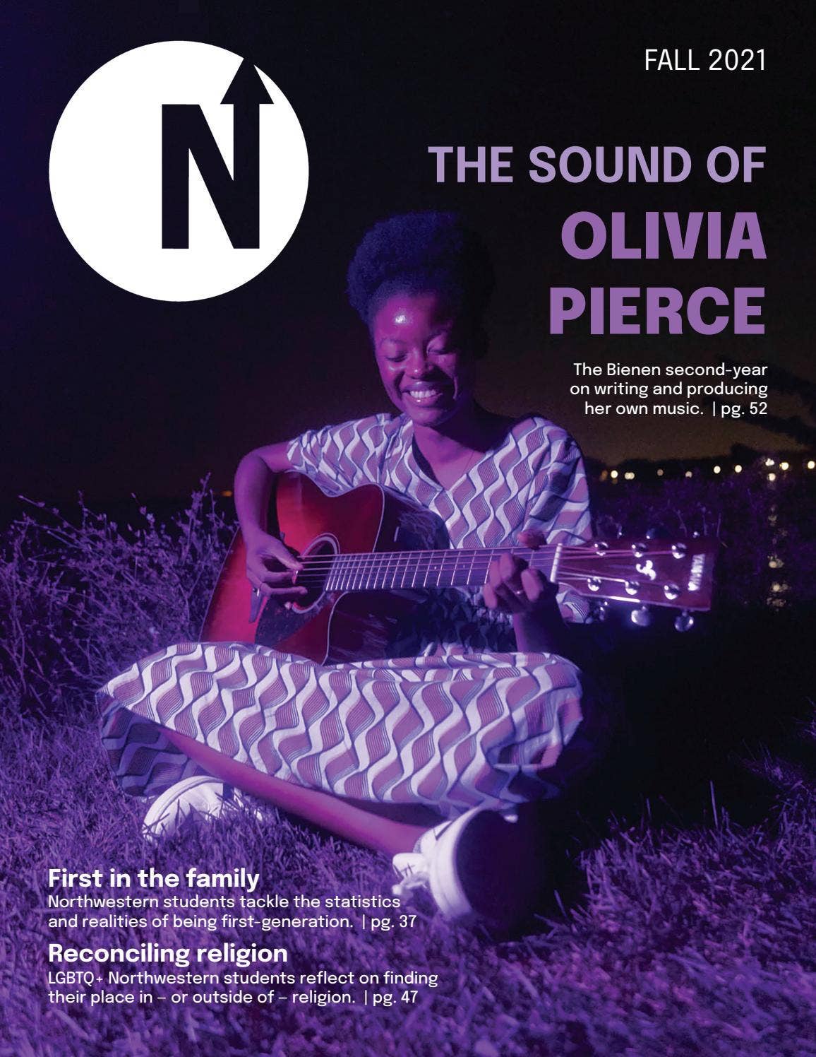 nbn_tweets's tweet card. The fall 2021 issue of North by Northwestern magazine, published by Print Managing Editor Teresa Nowakowski and Creative Directors S. Kelsie Yu and Andrew Kwa.