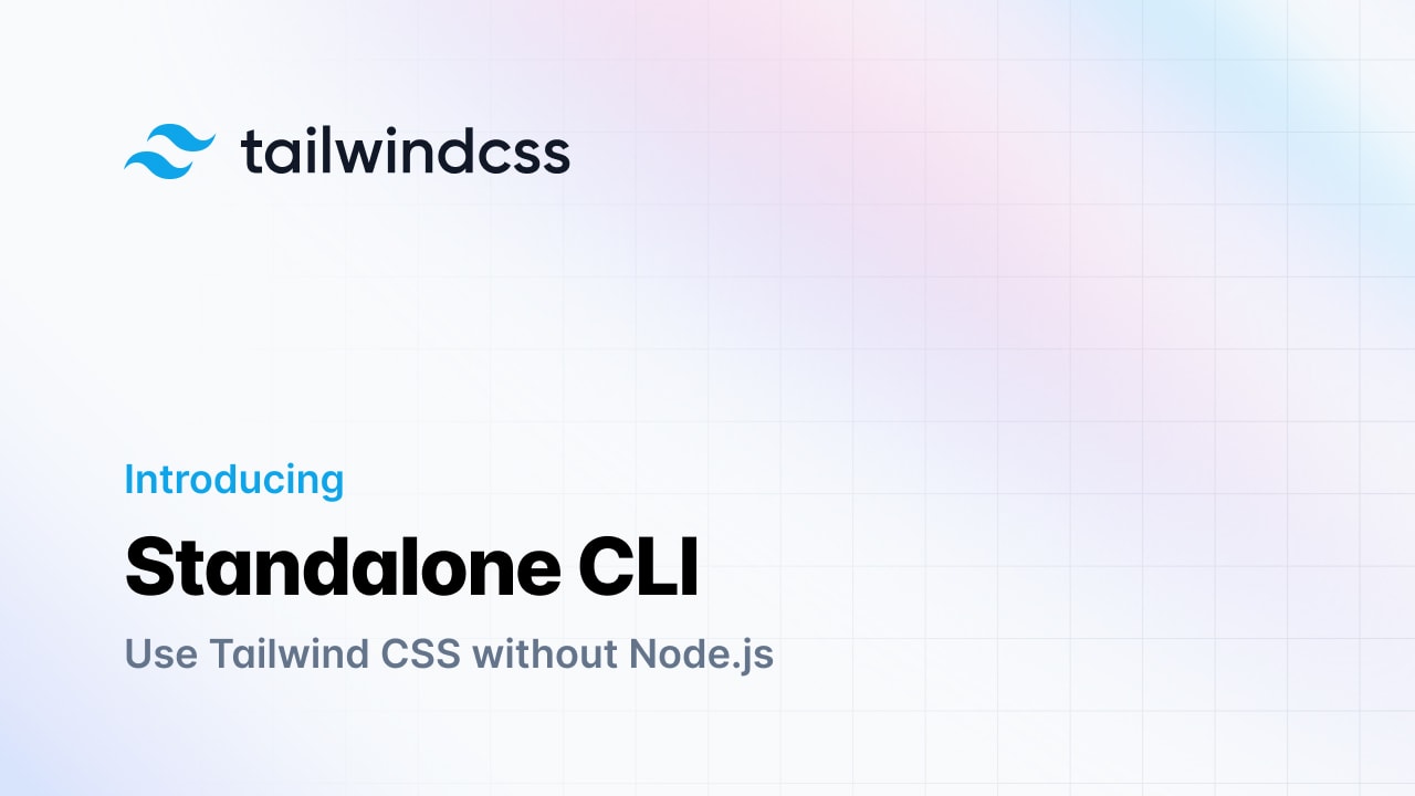 adamwathan's tweet card. Today we're announcing a new standalone CLI build that gives you the full power of Tailwind CLI in a self-contained executable — no Node.js or npm required.