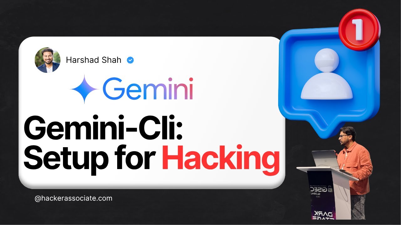 harshad_hacker's tweet card. 𝐆𝐞𝐦𝐢𝐧𝐢 𝐂𝐋𝐈: AI Agent for Bug Bounty and Penetration Testing...