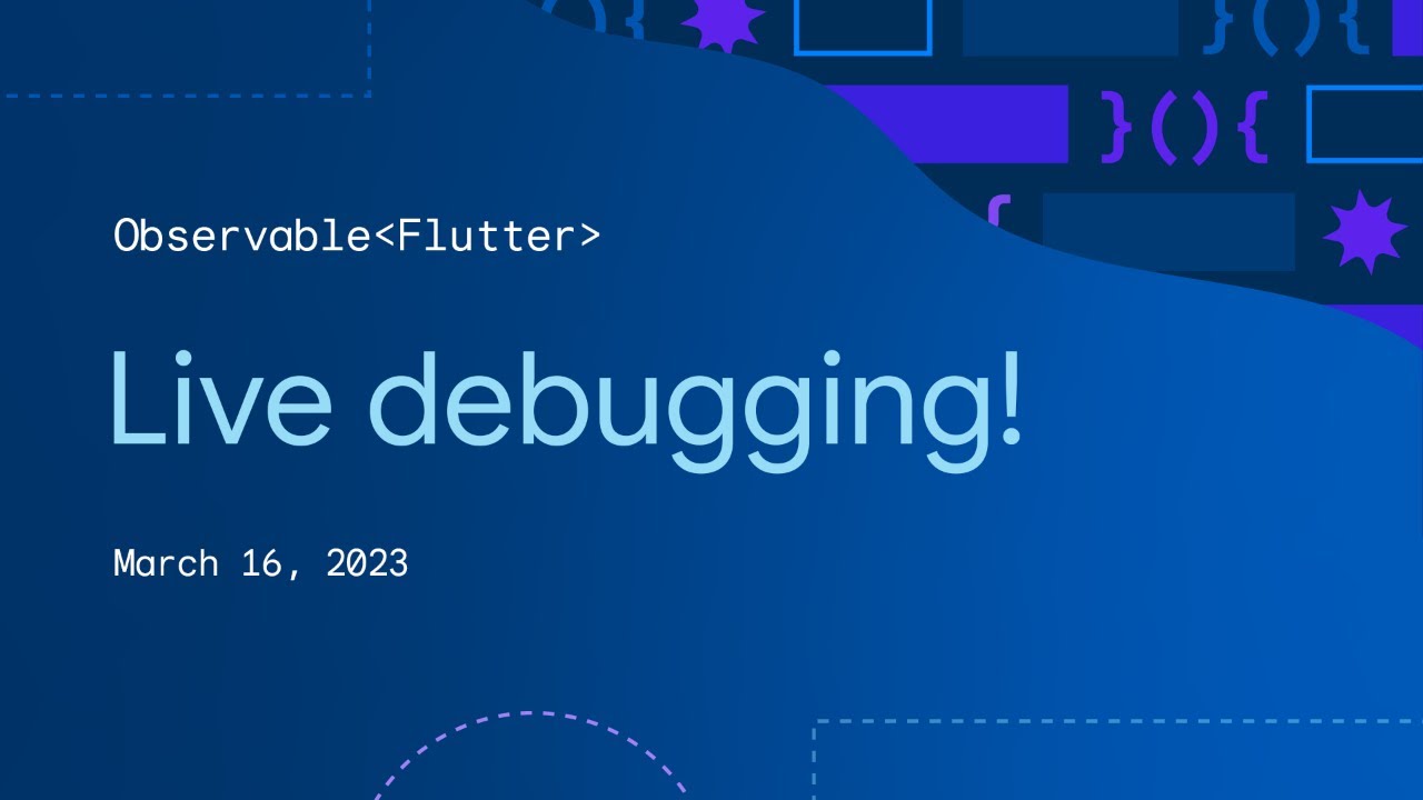 FlutterDev's tweet card. Observable Flutter: Live debugging!