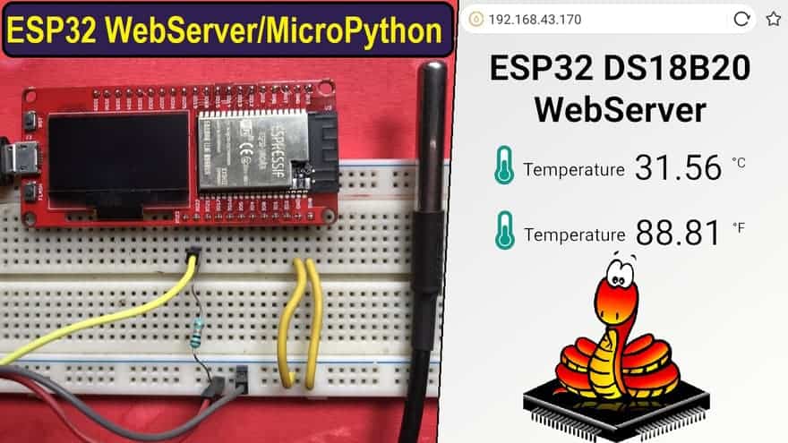 how2electronics's tweet card. Overview: ESP32 MicroPython Web Server In this article, we are going to learn about ESP32 MicroPython Based Web Server. We will interface DS18B20