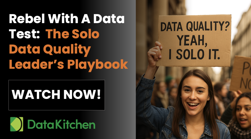 benghiat's tweet card. Rebel With A Data Test:  The Solo Data Quality Leader’s Playbook