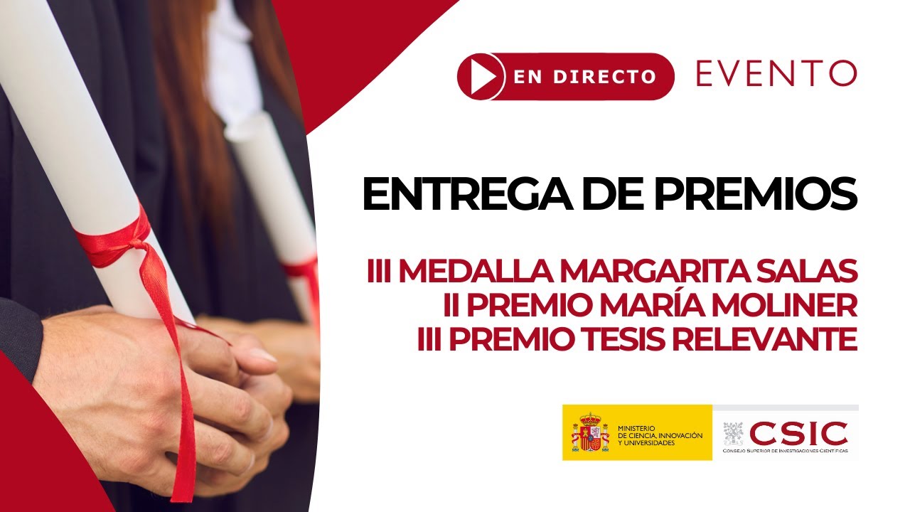 DPE_CSIC's tweet card. Entrega Premios CSIC 2025 | Medalla Margarita Salas, Premio María...
