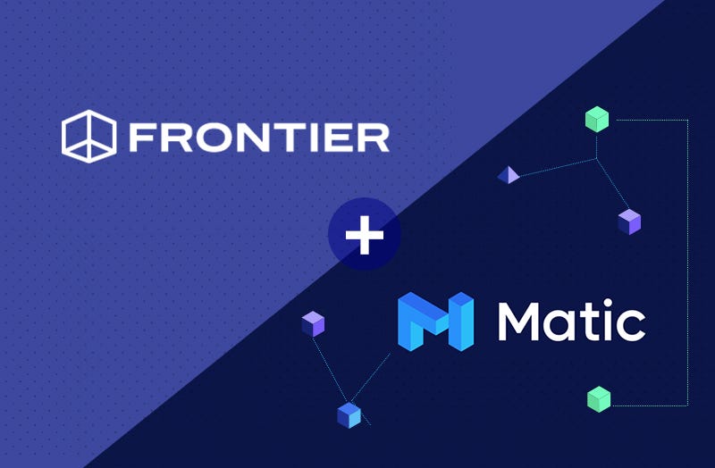 FrontierDotXYZ's tweet card. Bangalore, India / January 3, 2020 / Decentralised Finance wallet, Frontier partners with a Leading L2 Scaling solution, Matic Network as…