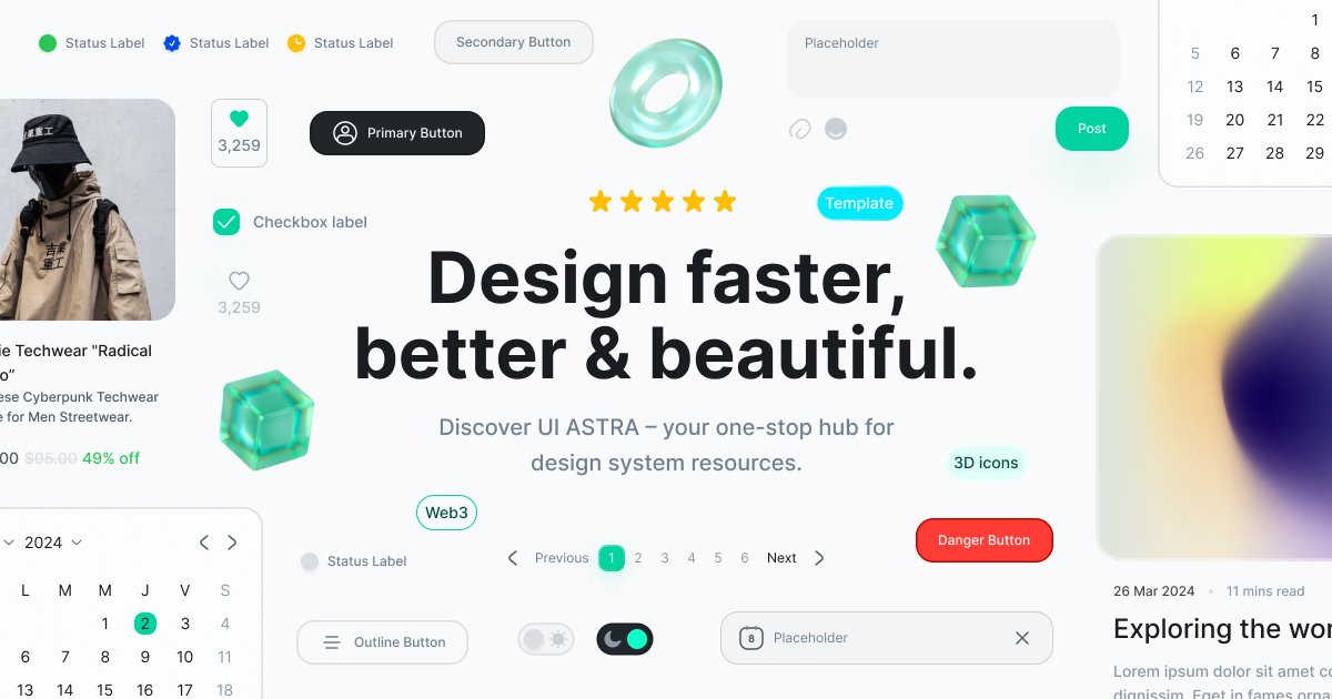 ui_astra's tweet card. Explore UI Astra – your ultimate destination for design system resources.