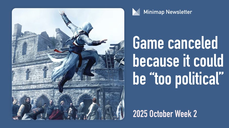 Minimap_global's tweet card. Minimap Weekly Game Newsletter Oct Week 2 - Ubisoft cancels an Assassin's Creed game after backlash from Assassin's Creed Shadows, Xbox Cloud Gaming might have a ad-supported tier, Nintendo releases...