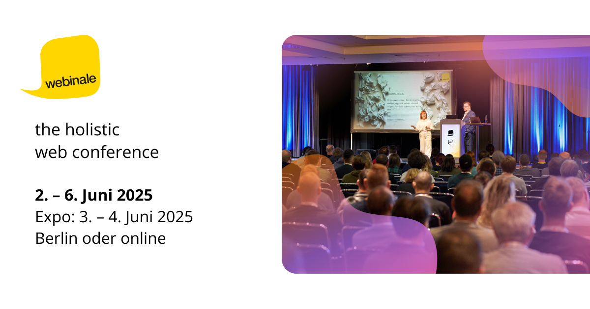 HTML5Rockt's tweet card. webinale | The Holistic Web Conference – Where Tech, UX, Marketing & Analytics Intersect | Frühjahr 2026 in Berlin