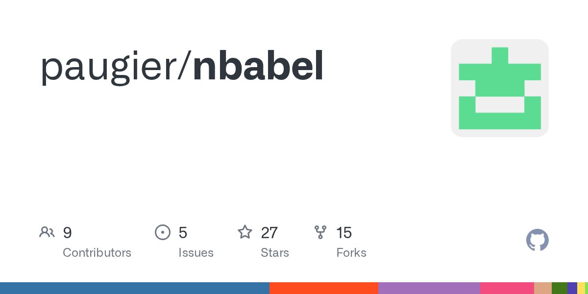 pierre_augier's tweet card. Contribute to paugier/nbabel development by creating an account on GitHub.