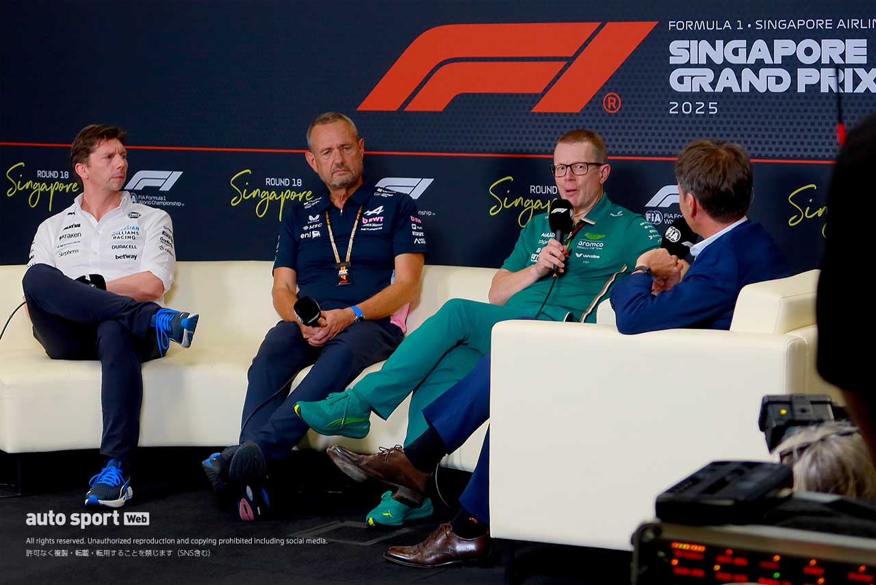 AUTOSPORT_web's tweet card. 　2025年F1第18戦シンガポールGPでは、今年の7月にF1のパドックから姿を消した人の話題が花を咲かせた。その人物とは、第12戦イギリスGPまでレッドブルの