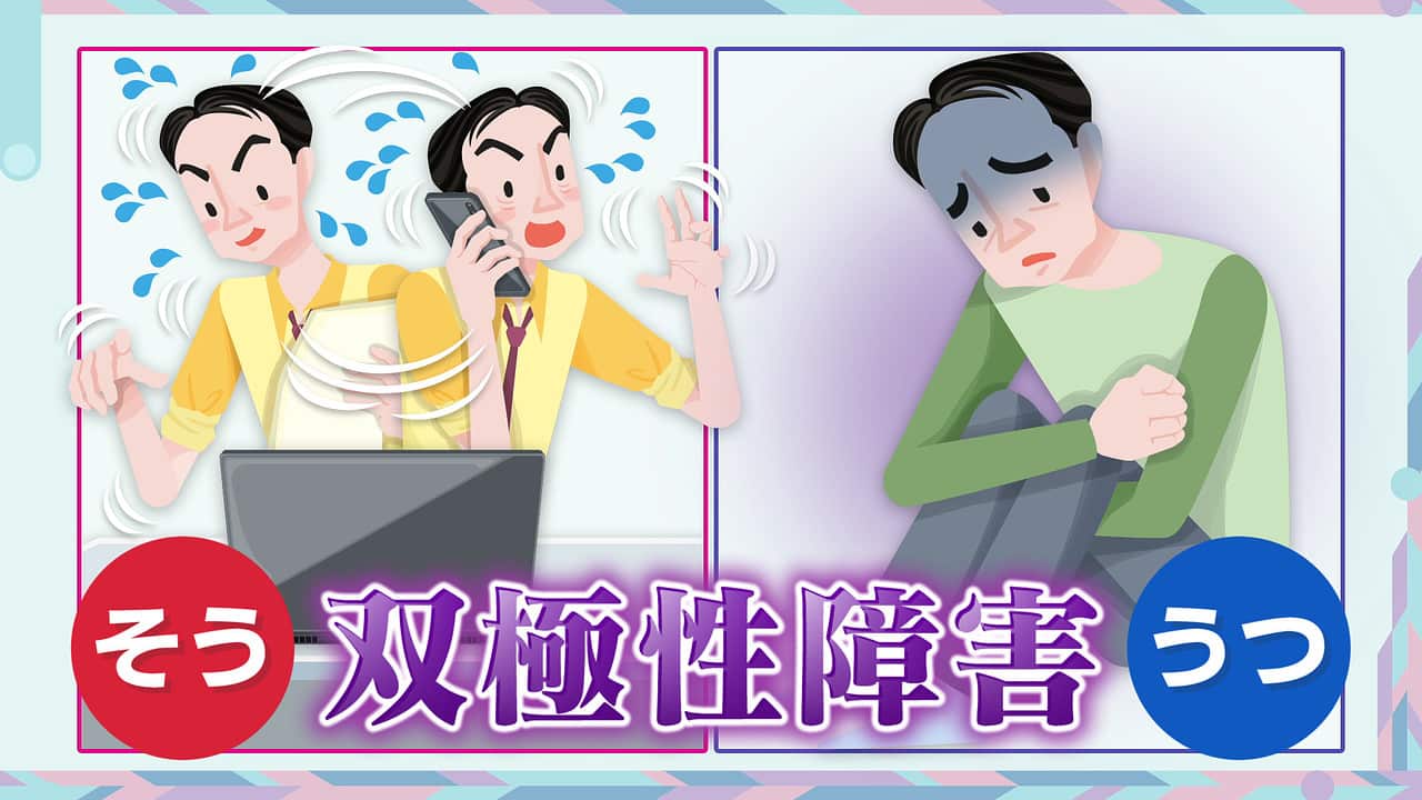 KatoTadafumi's tweet card. 【NHK】気分も爽快で眠らなくてもアイデアが次々と湧いてくる。かと思ったら、ベッドから起き上がれず塞ぎ込んでしまうことも…。こうした「そう」と「うつ」が繰り返されるなら「双極性障害」という病気かもしれません。時に強い口調や態度をとってしまうことで信頼関係や仕事まで奪われてしまうこともあるんです。今回は、双極性障害を早期発見するセルフチェックや、症状をコントロールする治療法、社会支援などについ...