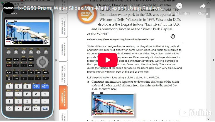 CasioEdTech's tweet card. Summer is here and kids are starting their summer vacations. Are you looking for a way to apply some math and engage students? Look no further than amusement parks, and specifically water parks, in...