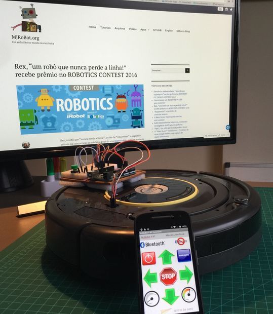 arduino_servo's tweet card. Proyecto basado en una placa Arduino Uno con el que conseguiremos controlar un robot Roomba con Arduino y Android y que funcione correctamente.
