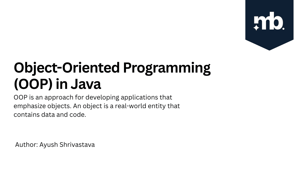 master_backend's tweet card. OOP stands for object-oriented programming. It is a programming paradigm that revolves around the object rather than function and procedure. In other words, it is an approach for developing applica...