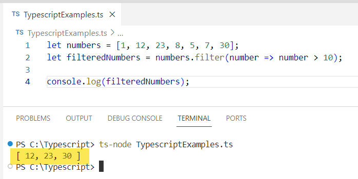SPGuides's tweet card. This Typescript tutorial explains how to use the TypeScript Array filter() method to filter an array with complete examples.