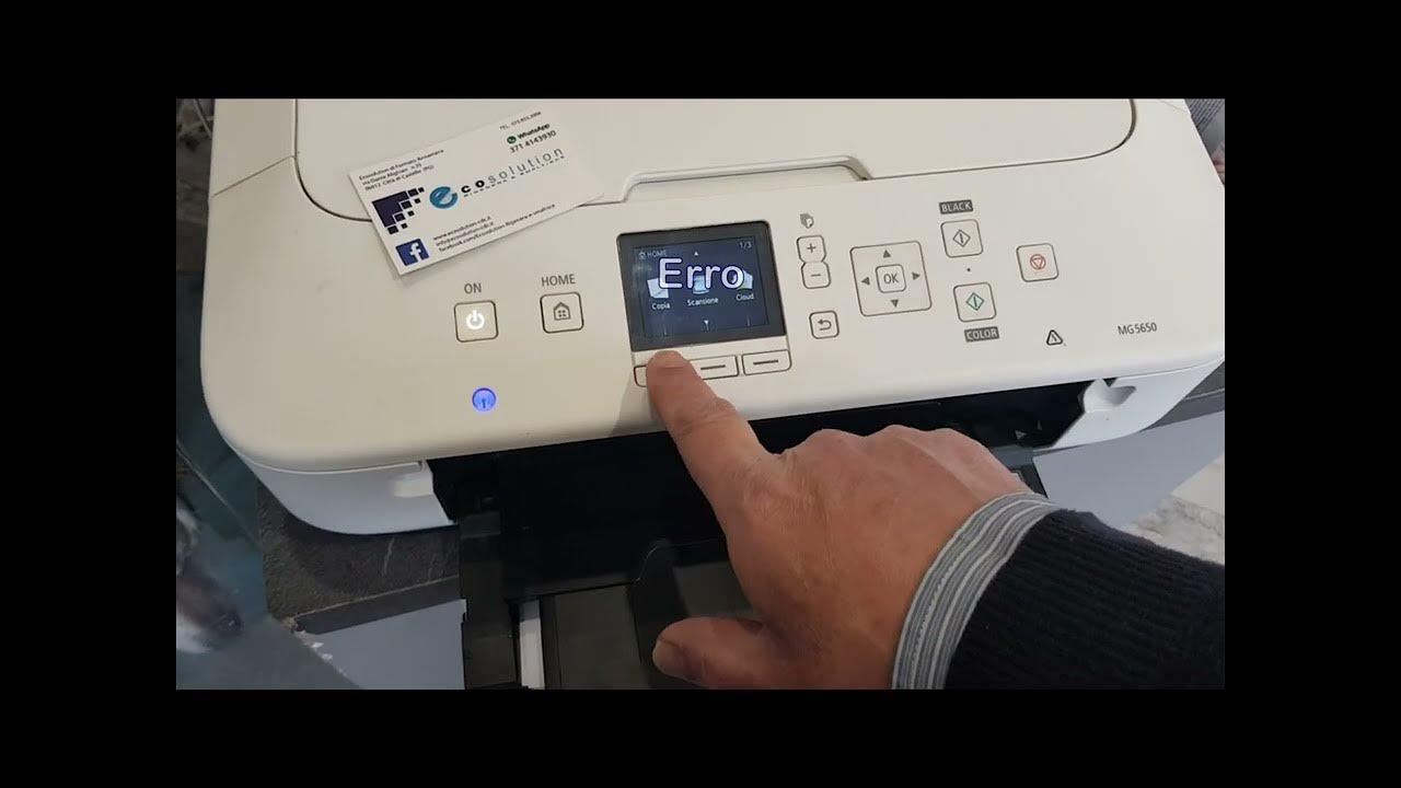 Ecosolution_cdc's tweet card. CANON PIXMA MG5650 Codice Supporto 5B00, risolto.