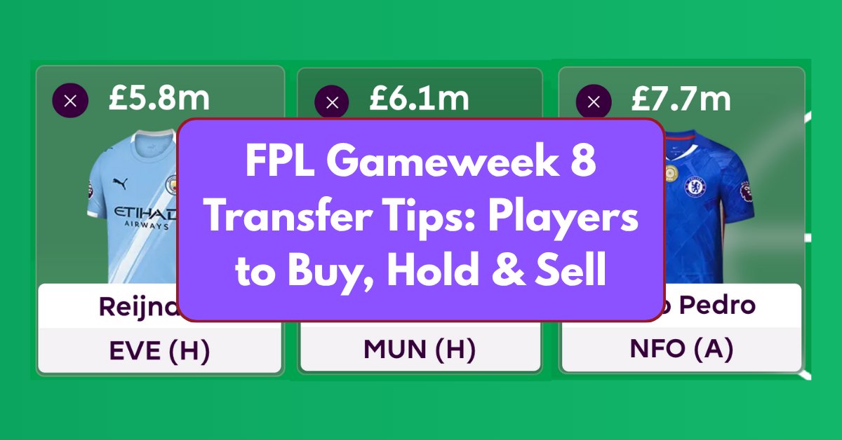 allaboutfpl's tweet card. In this FPL Gameweek 8 Transfer tips blog, we take a look at players to Buy, Hold & Sell based on their Performance, Stats & Fixtures.