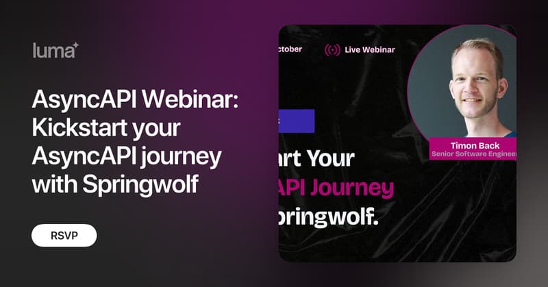 AsyncAPISpec's tweet card. This webinar is organised and hosted by the AsyncAPI Initiative Community. Happening live on YouTube. In this session attendees will leave with an…