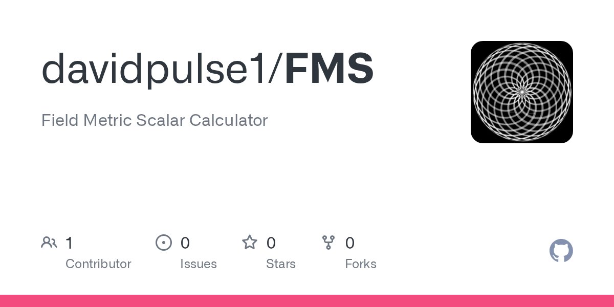 oss_cpp's tweet card. Field Metric Scalar Calculator. Contribute to davidpulse1/FMS development by creating an account on GitHub.