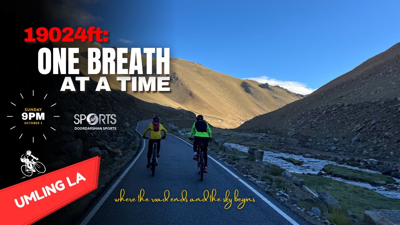 Abhinav_Bindra's tweet card. 19024 ft: One Breath at a Time | Cycling to the Highest Road in the...
