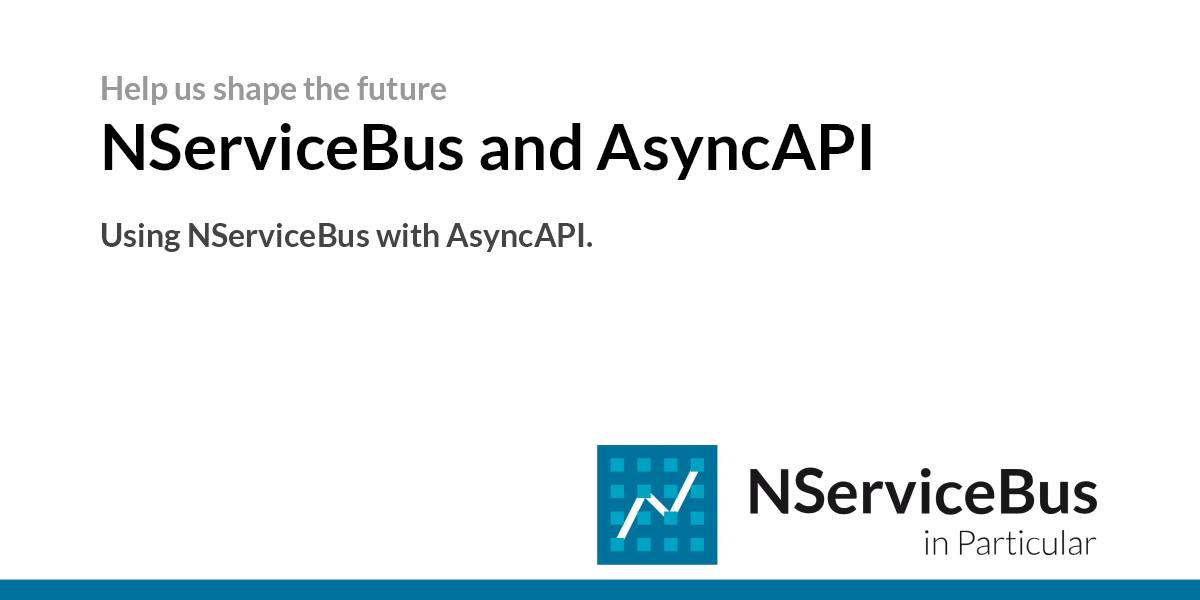 ParticularSW's tweet card. Using NServiceBus with AsyncAPI.