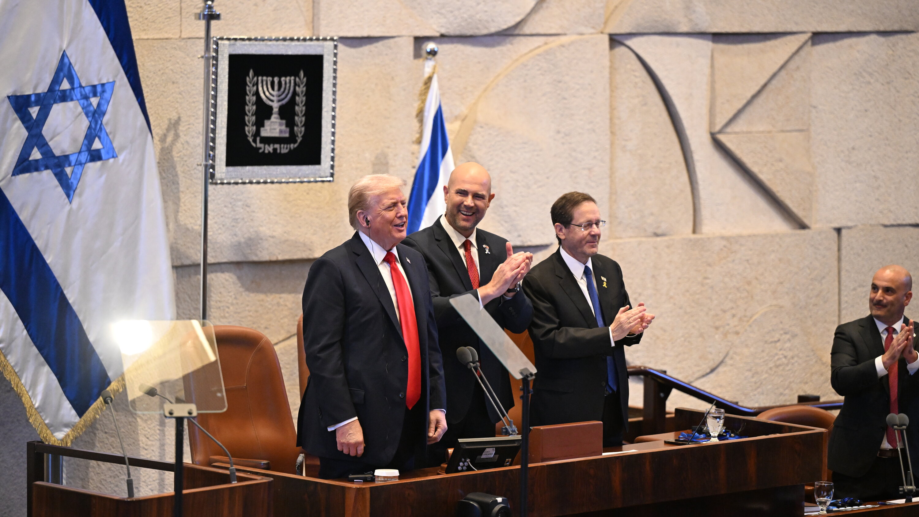 nytimes's tweet card. President Trump arrived in Israel as Hamas released the last 20 living hostages in Gaza. Israel began releasing about 2,000 Palestinian prisoners as part of the cease-fire deal.