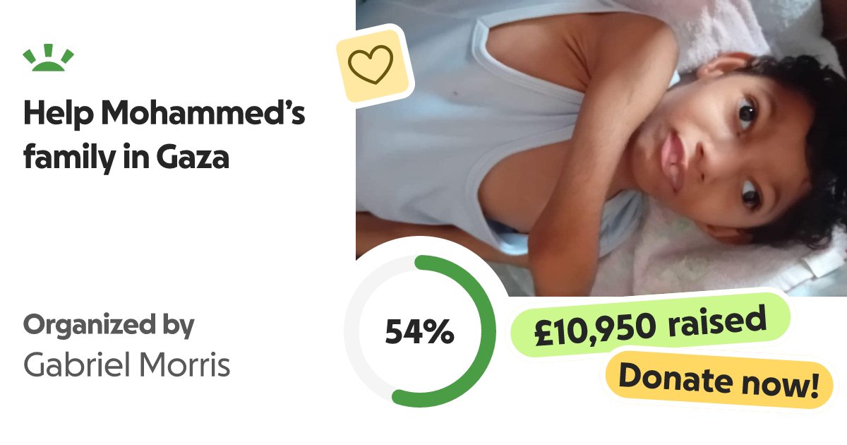 ivy_noodles's tweet card. Hello World, I am Mohammed Faraj, a black engineer from the Gaza Strip. I have launc… Gabriel Morris needs your support for Help Mohammed’s family in Gaza