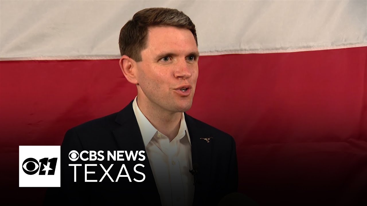 cbs11jack's tweet card. James Talarico in Fort Worth talks implementing his plans if elected,...