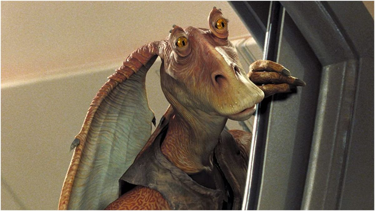 totalfilm's tweet card. Jar Jar Binks and Kelleran Beq are teaming up