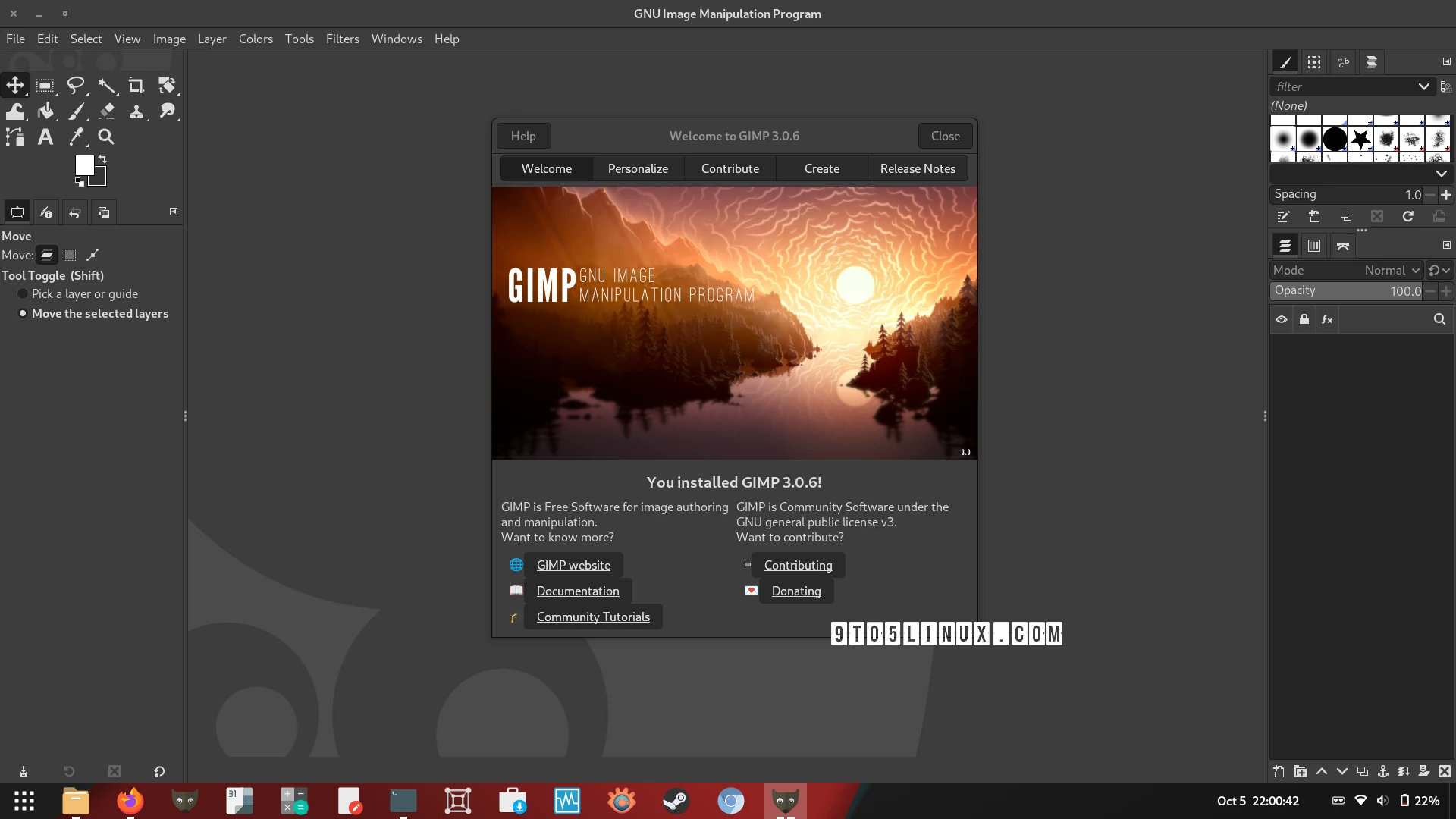 lxer_feed's tweet card. GIMP 3.0.6 open-source image editor is now available for download with improved Photoshop brush support and many other changes.